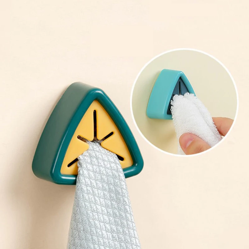 

1PC Wall Mounted Towel Plug Holder Self Adhesive Towel Plug Holder Waterproof Home Kitchen Rag Dish Cloth Organizer Clips