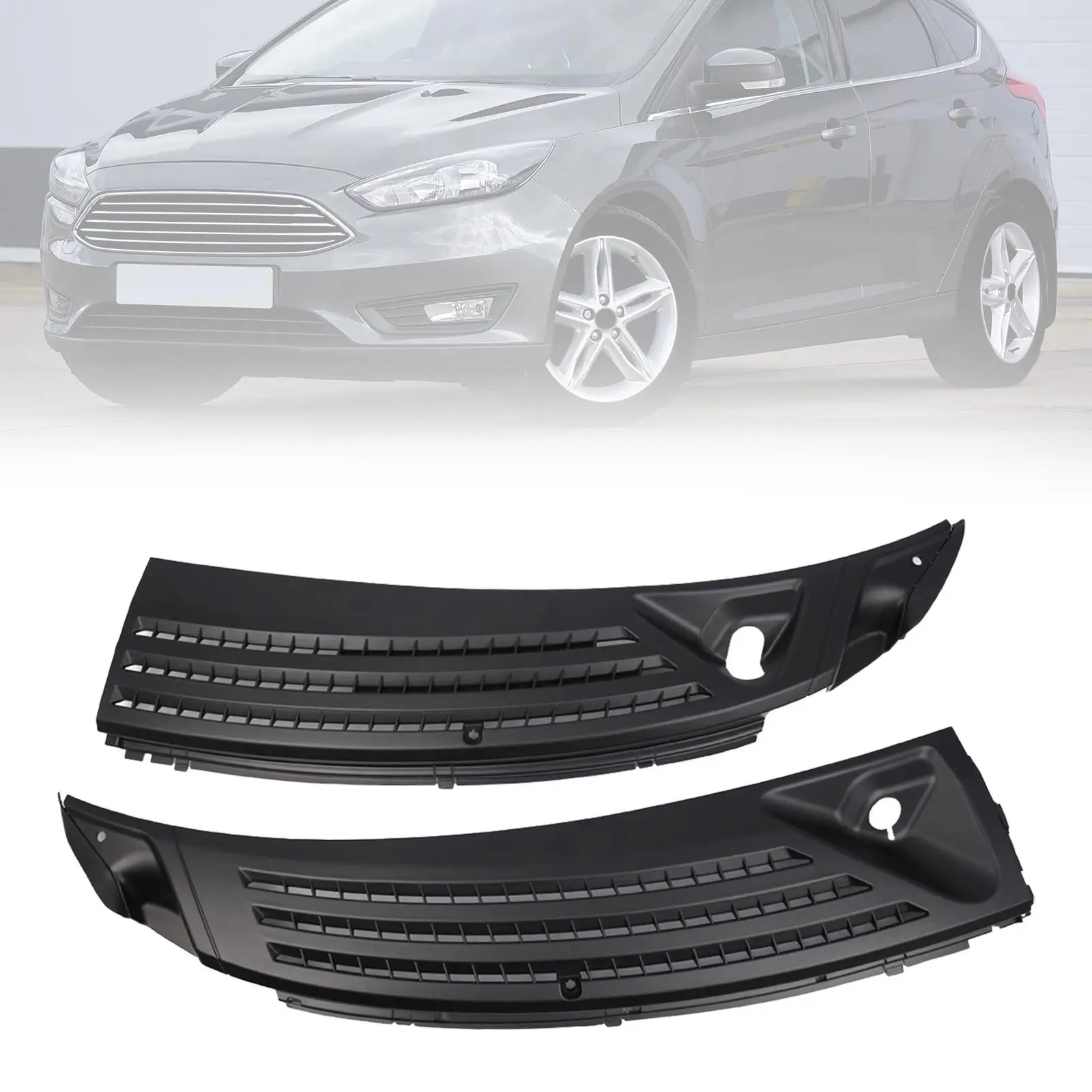 

2 Pieces Wiper Cowl Grilles 4L3Z15022A69AA Sturdy High Performance Windshield Window Cowl Covers Replace for F-150