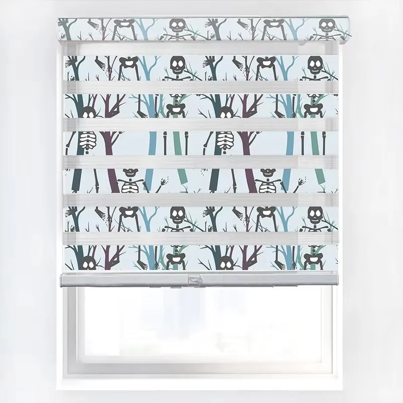 

Zebra Blinds 3D Printed Cordless Window Shades Printing Blind Day and Night Custom Size for Home Door Restaurant Hotel