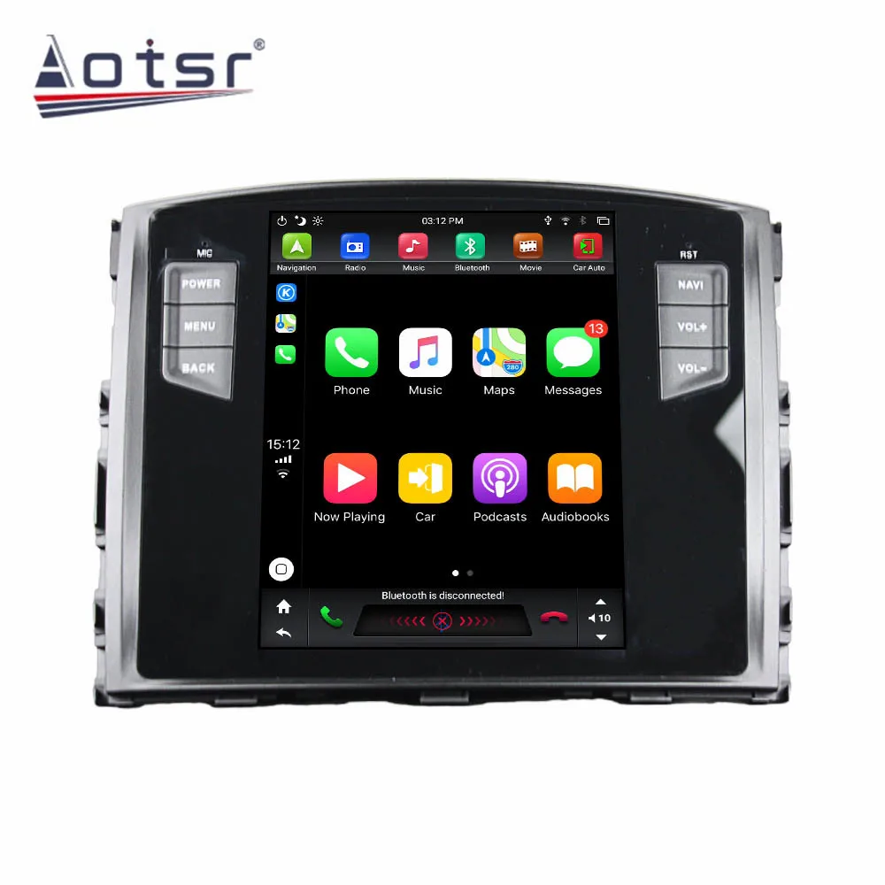 Carplay Multimedia automotriz Tesla para MITSUBISHI Pajero V97 2006 2007 2008 2009 2010 2011 2012 unidad principal de Radio Estéreo Android