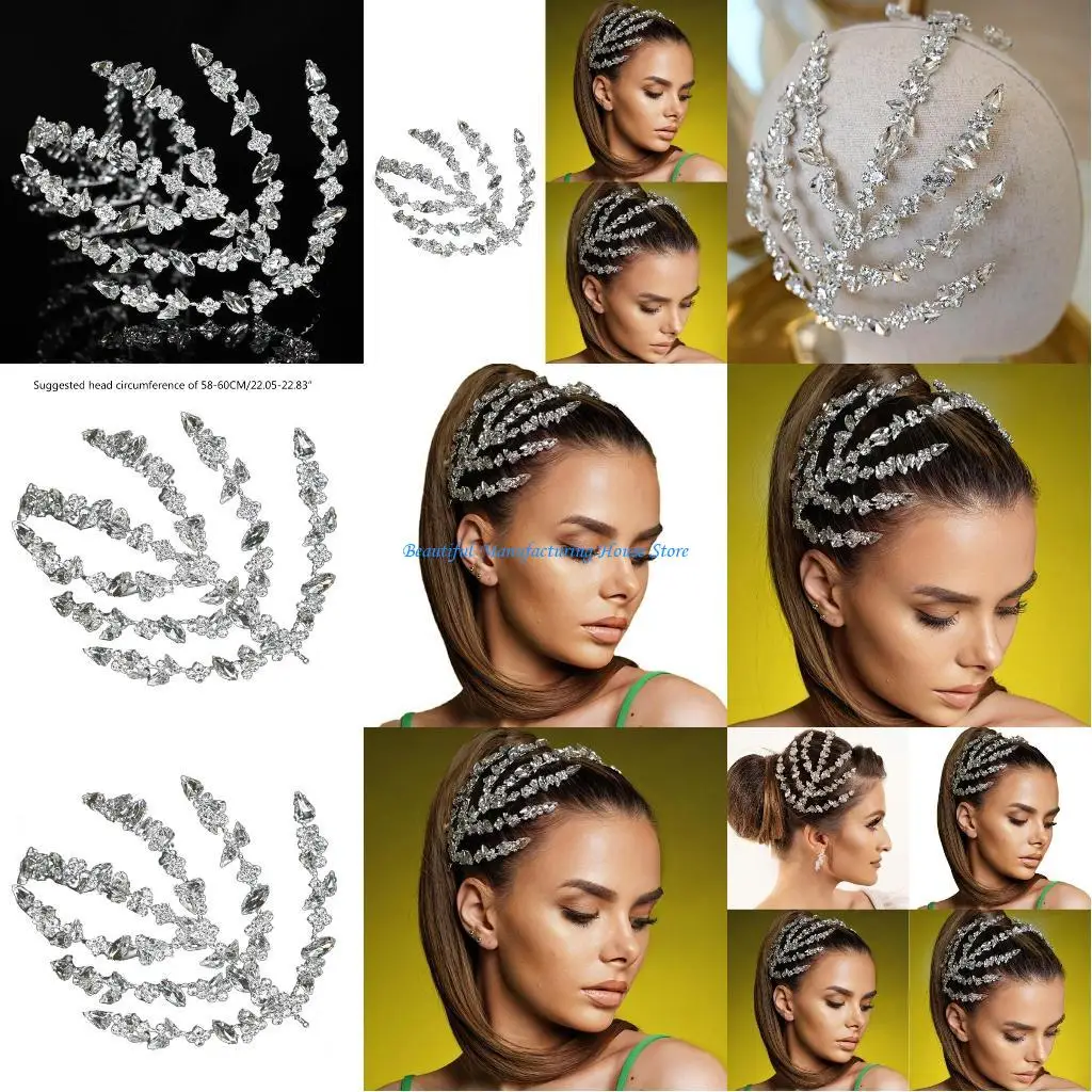 

E56A Elegant Crown Shinning Baroque Bridal Full Diamond Wedding Supplies