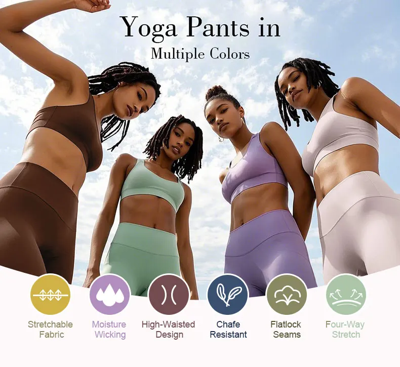 Sommerschlussverkauf, hohe Taille, Yogahose – schnell trocknende 4-Wege-Stretch-Leggings für Laufen, Radfahren, Fitnessstudio – Detail 1