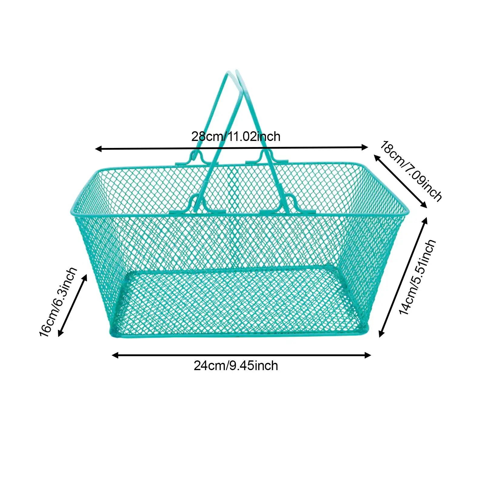 Fotografia 7: Cesta de compras resistente para supermercado, cesta para bar, loja de varejo, mercearia