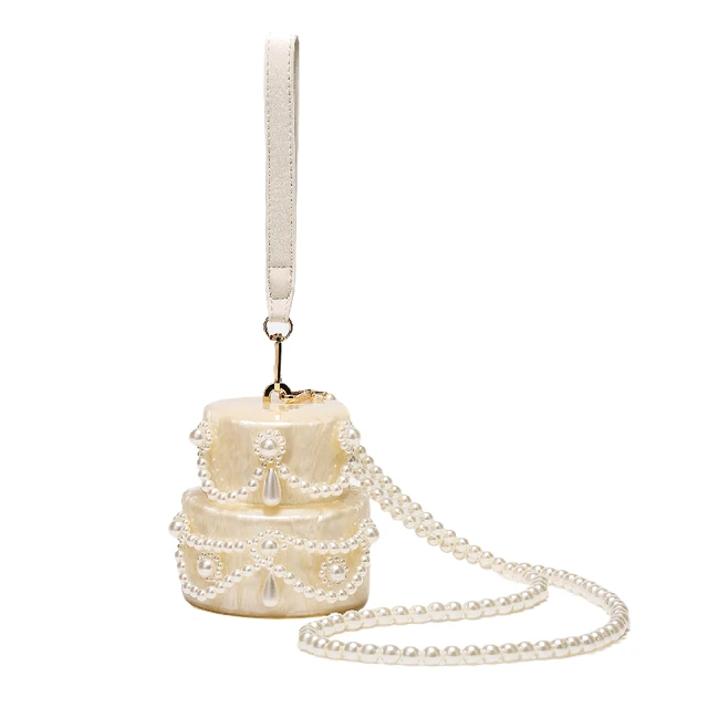 Nowa torebka na ramię torba typu crossbody specjalny kształt moda akrylowa muszla kopertówka torby wieczorowe wesele kobiety koralik luksusowa marka