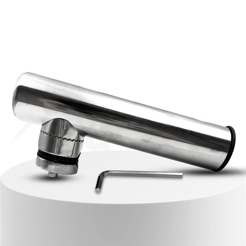 الفولاذ المقاوم للصدأ الصيد رود حامل الصيد الملحقات الصلب جبل قصبة صيد خشبية حامل قصبة صيد خشبية قضيب حامل لقارب يخت #4