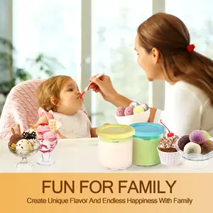 NINJA- CREAMI NINJA-NC300s Series Storage Jar com tampas de vedação, Ice Cream Maker substituições, copos para Ice Cream 8 principais vendas ninja cozinha - №6