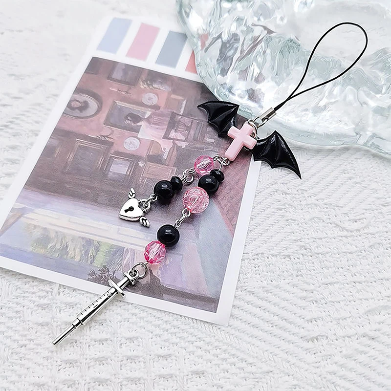 

1Pcs Heart Cross Phone Keychain Charm Strap Girl Gift Cute Chain Lanyard Pendant For IPhone For Samsung For HUAWEI