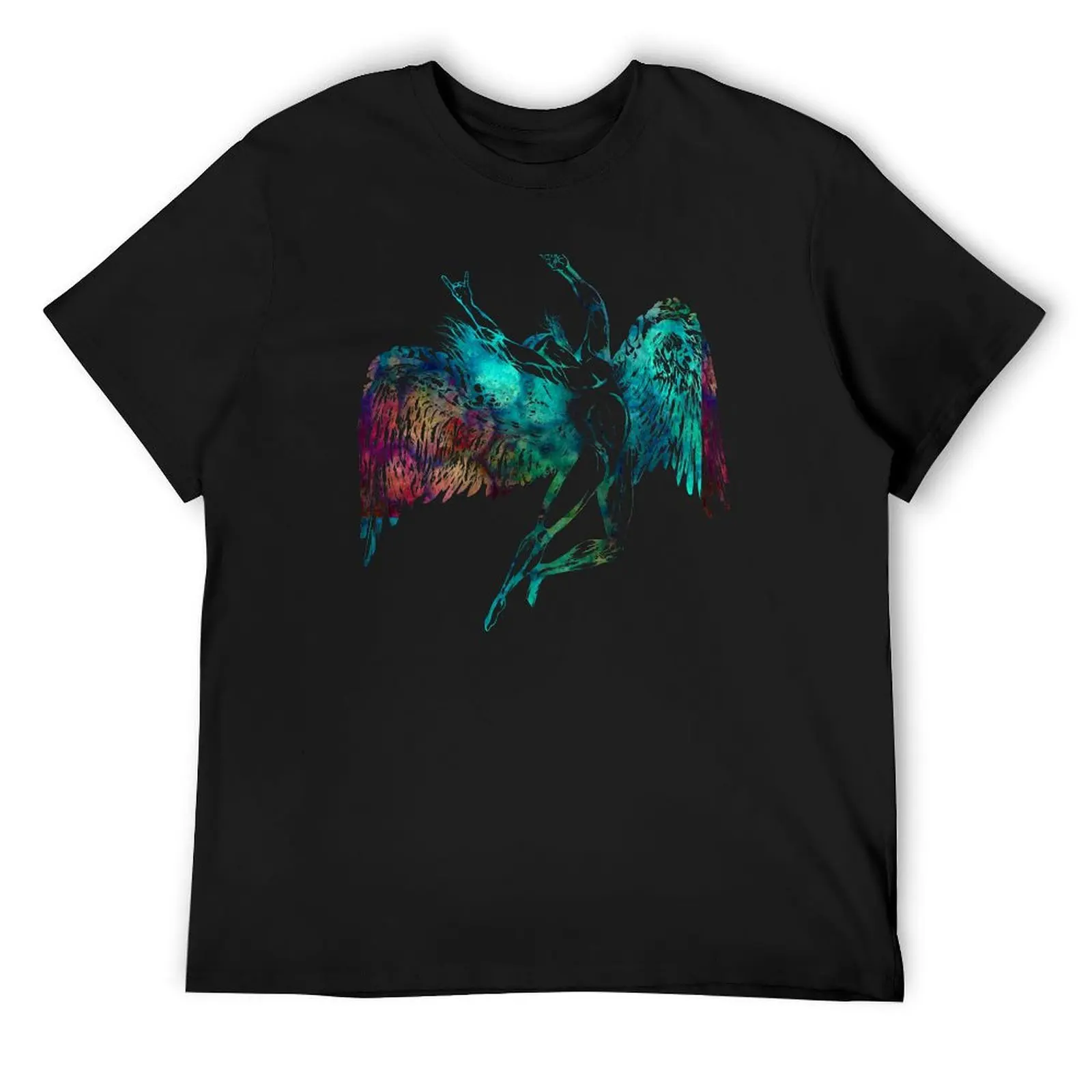 

ICARUS THROWS THE HORNS - monet waters *awesome UNLISTED designs in my portfolio* T-Shirt plain mens t shirt graphic