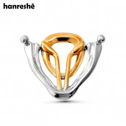 Hanreshe Creative Otolaryngology Vocal Cords Brooch Pin Medical Lapel Coat Badge Jewelry Collection Gift for Throat Doctor Nurse