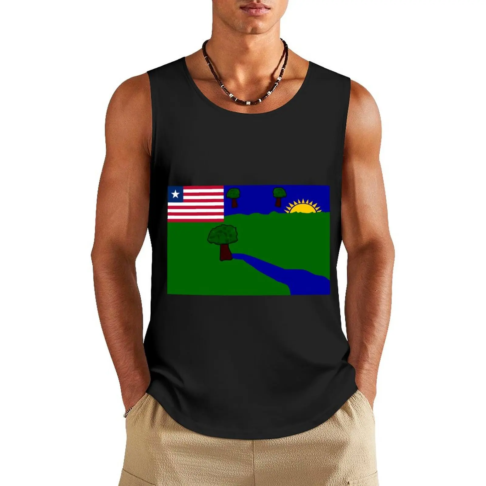 

River Gee County Tank Top sleeveless shirts training weight vest t shirt gym