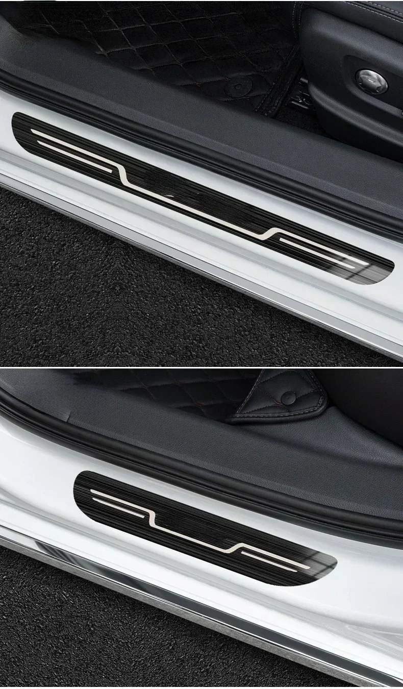 Suitable For  Volkswagen  Tiguan  T-ROC  Stainless Steel  Threshold Strip Rear Guard Welcome Pedal Decorative Stickers