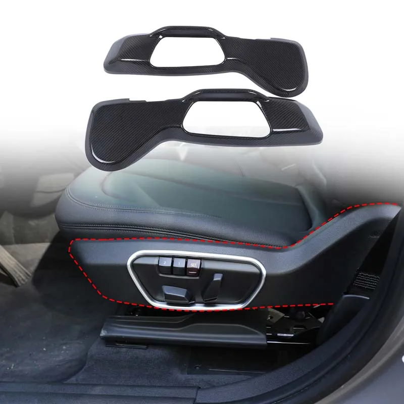

Real Carbon Fiber Seat Side Switch Panel Trim Cover For Toyota Supra A90 2019-2025 Seat Track Outer Cover Trim Car Accessories