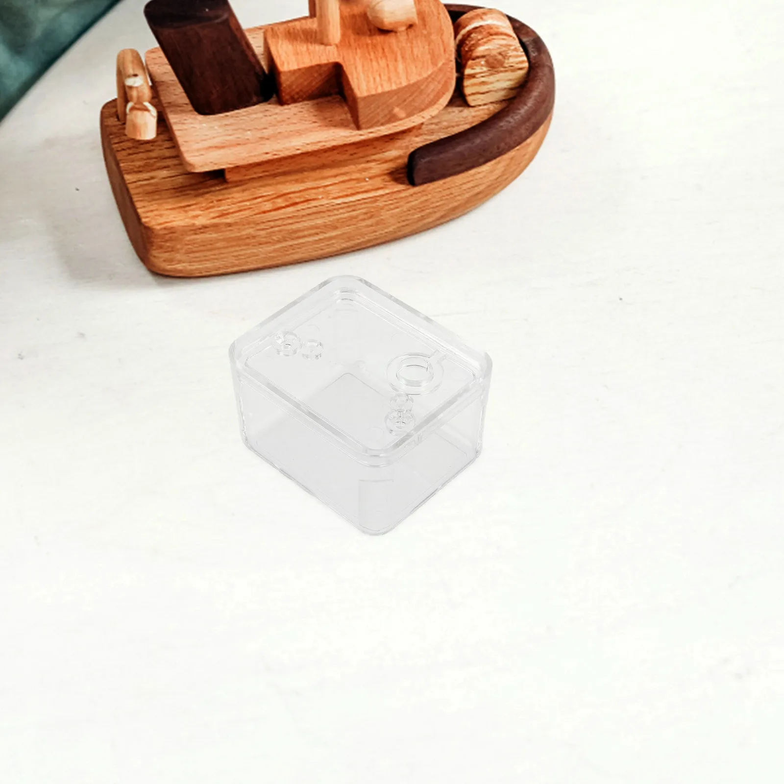 3Pcs Music Box Clear Case Transparent Acrylic Shell Easy Assembly Protective Cover for DIY Wind-Up Repair Projects Replacement