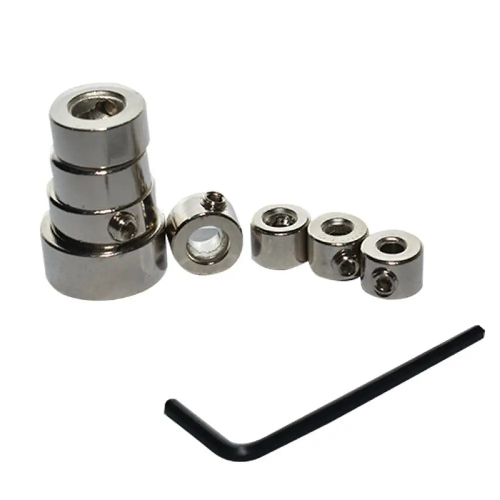 Drill Bit Depth Stop Positioner Woodworking Fixed Collar Ring Tool Set Including Hex Wrench For Precision Carpentry Drilling