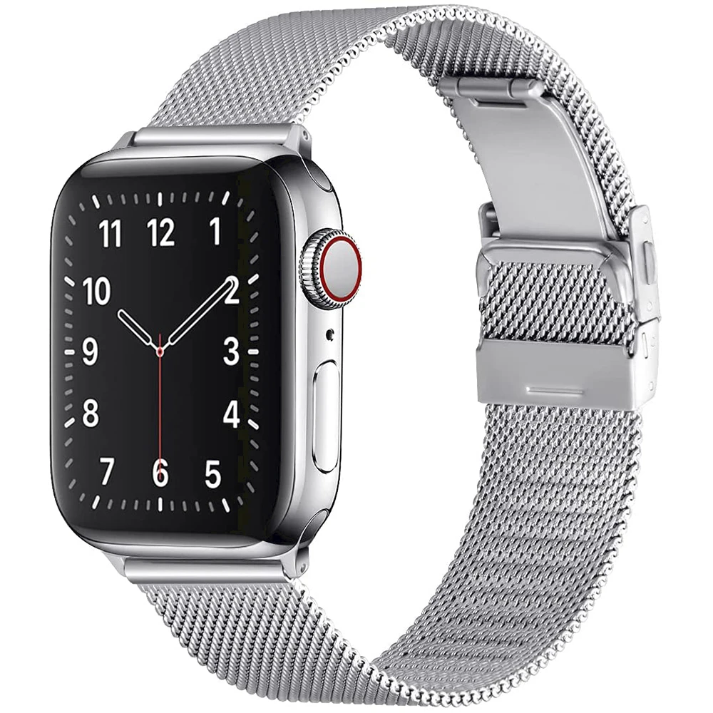 Cinturino in metallo milanese per cinturino Apple Watch 46mm 42mm 44mm 40mm 45mm 41mm 49mm Bracciale iWatch Series 11 10 Ultra 9 8 7 6 5 4 SE 3