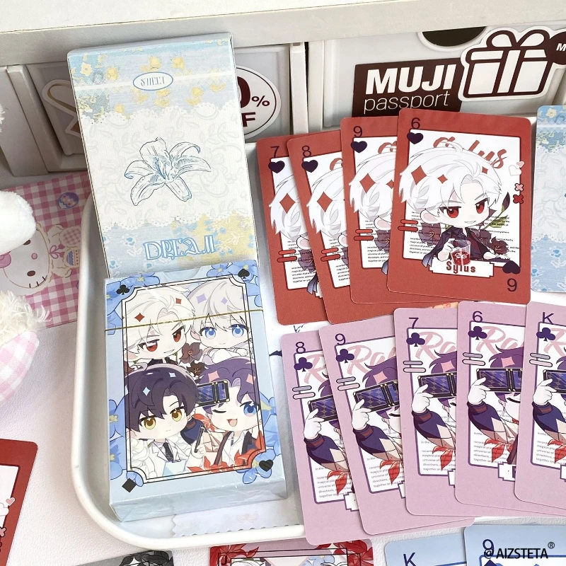New Love and Deepspace Sylus Xavier Rafayel Zayne Creative cartoon collectible cards secondary yuan game peripheral party cards