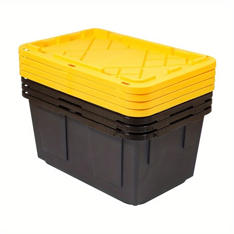 

27 Gallon Plastic Storage Container Bin, 4-Pack, Heavy Duty, Large Greenmade NEW