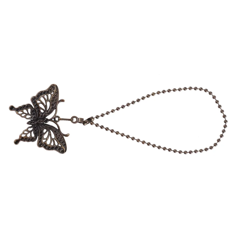 Y17A 2 Pack Ceiling Fan Pull Chain Set,Lighting & Fan Pull Chain Pendant Chain Extender,Dragonfly And Butterfly