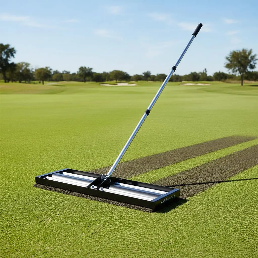 

Инструмент для выравнивания газона 30" x 10" для сада, двора, поля для гольфа, с регулируемой ручкой, усиленный, профессиональный, для выравнивания почвы