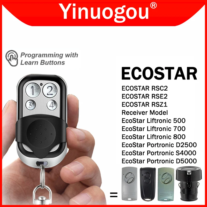 

ECOSTAR RSE2 RSC2 RSZ1 пульт дистанционного управления для гаражных ворот 433МГц для Liftronic 500 700 800 Portronic D2500 D5000 S4000 приемник открывания