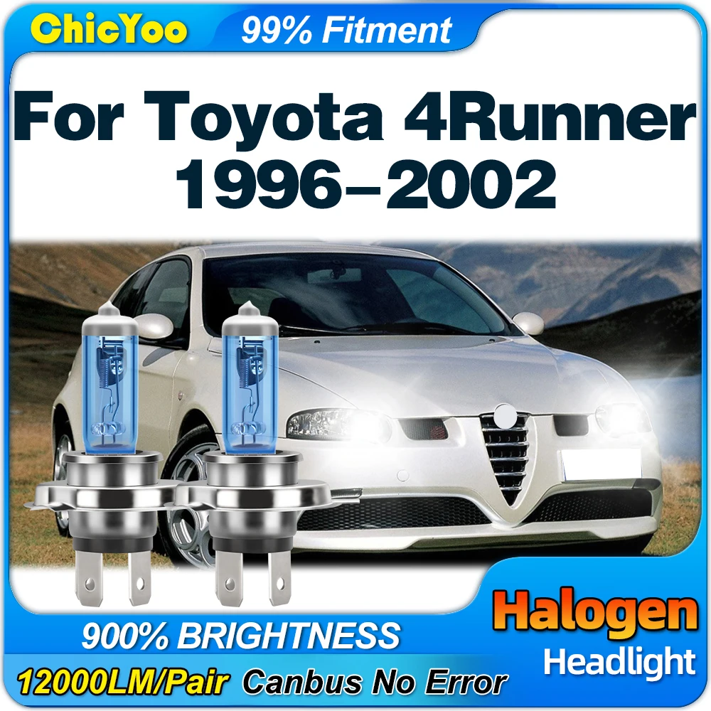 

H4 9003 12V 100W Car Halogen Headlight 12000LM +900 Brightness Auto Lamps For Toyota 4Runner 1996 1997 1998 1999 2000 2001 2002