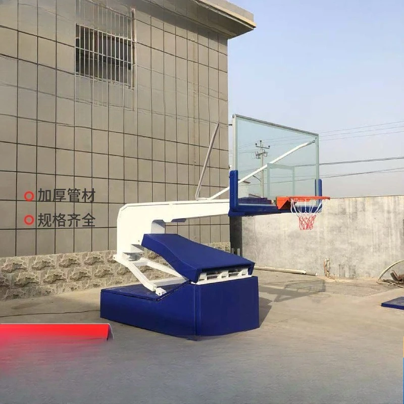 Electric hydraulic basketball hoop Outdoor adult basketball hoop Movable lifting hydraulic basketball hoop