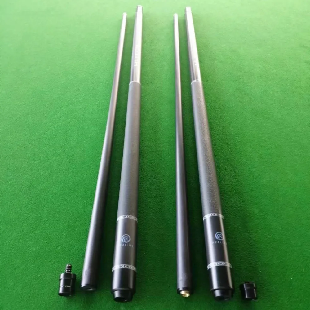 Carbon Fiber Billiard Cue Set - 1/2 Joint 12.4mm Play Cue & 12.9mm Break Cue | UV Printed Leather Wrap | OEM Custom