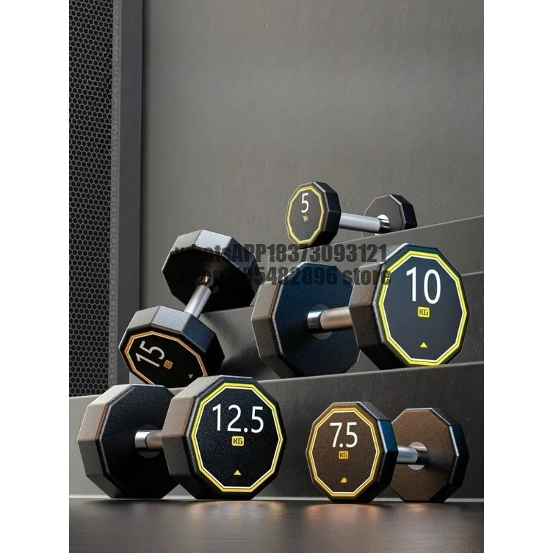 Pure steel solid dumbbells men's fitness household dumbbells set combination fitness equipment 10KG5k kg pair