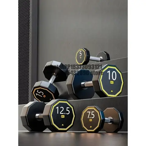 Pure steel solid dumbbells men's fitness household dumbbells set combination fitness equipment 10KG5k kg pair