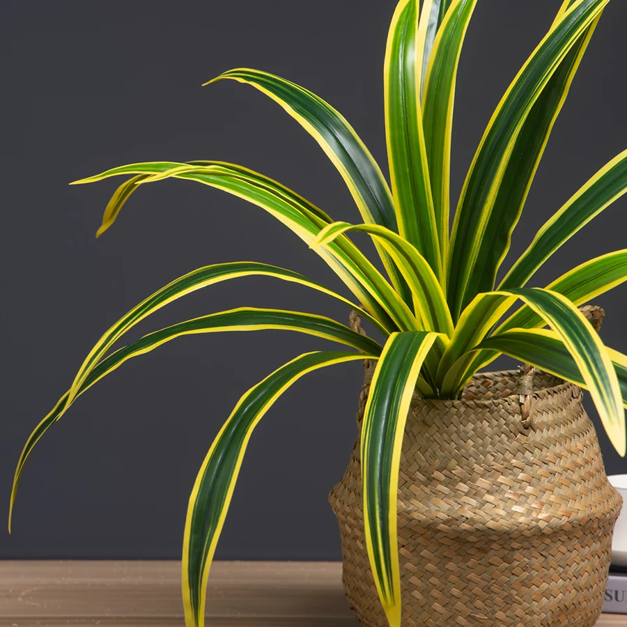 60 cm künstliche Orchideen- und Chlorophytum-Pflanzen, Kunstpflanzen mit fallenden Blättern, künstliche Spinnenpflanzen für die Dekoration von Zuhause und Geschäften – Detail 11
