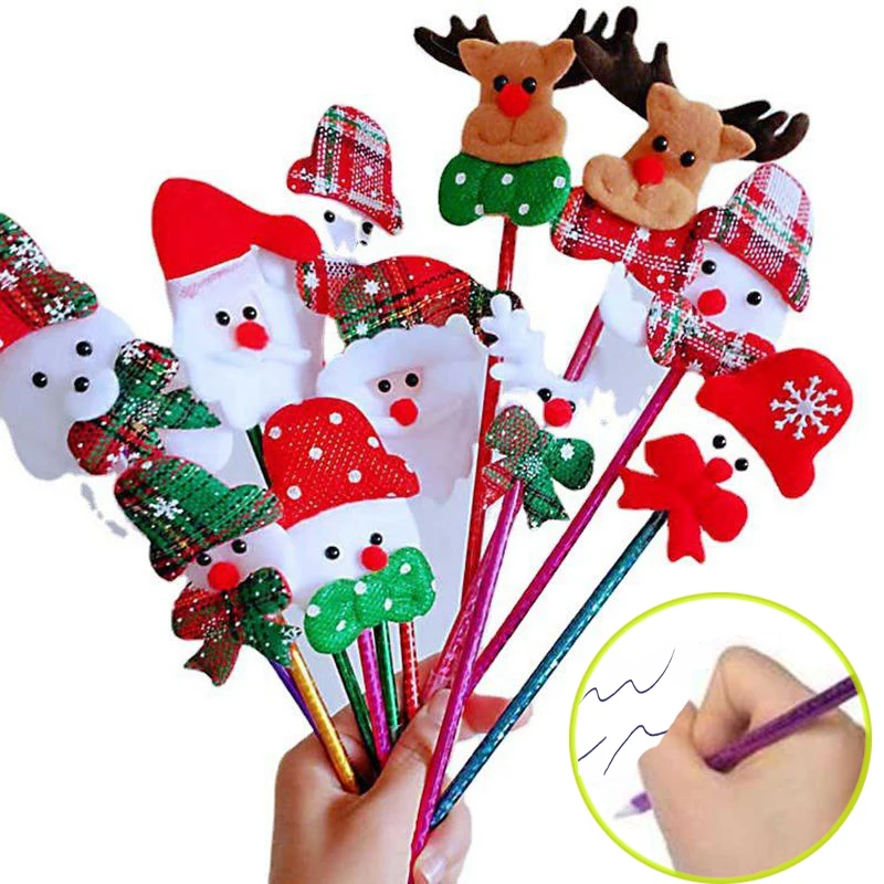 12/24PCS Weihnachten Santa Elch Kugelschreiber Geschenke Weihnachten Party Kinder Favor Geschenk Schule Preis Weihnachten Freund Büro neue Jahr 2025