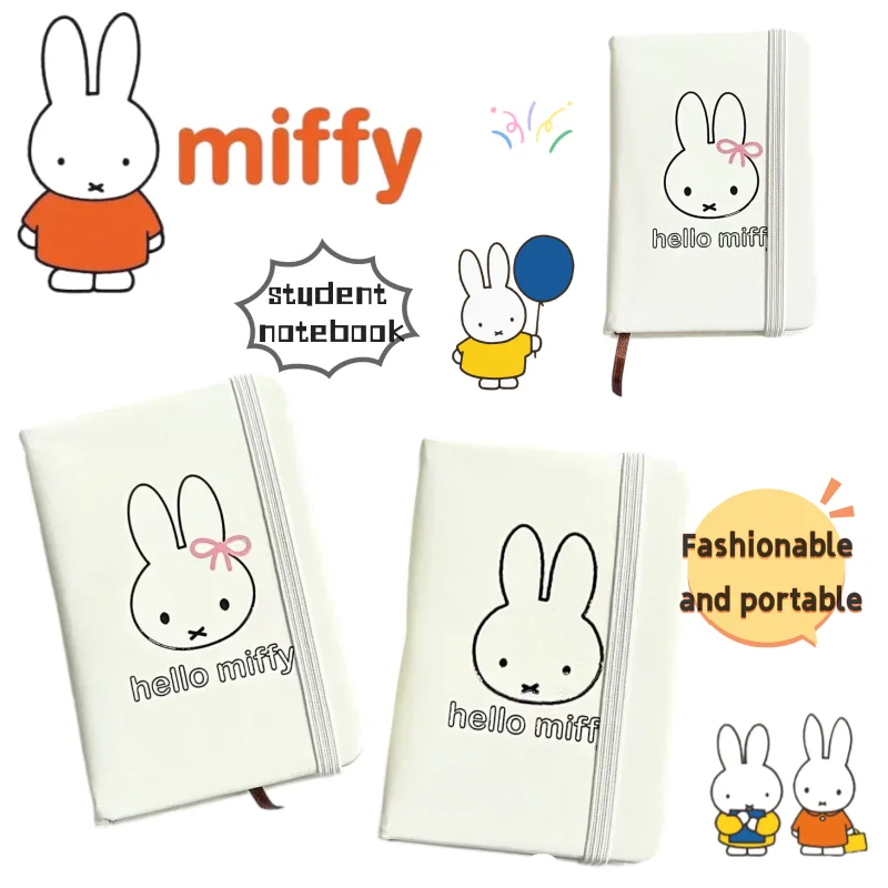 Miffy notebook cute cartoon style Creative and good-looking rabbit print Fashionable and Personality portable student notebook