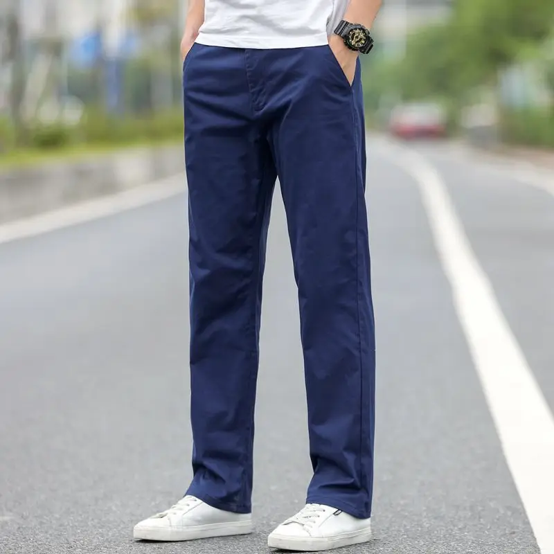 

All-match New Casual Pants Men Spring Summer Thin Loose Straight Trousers JJ662