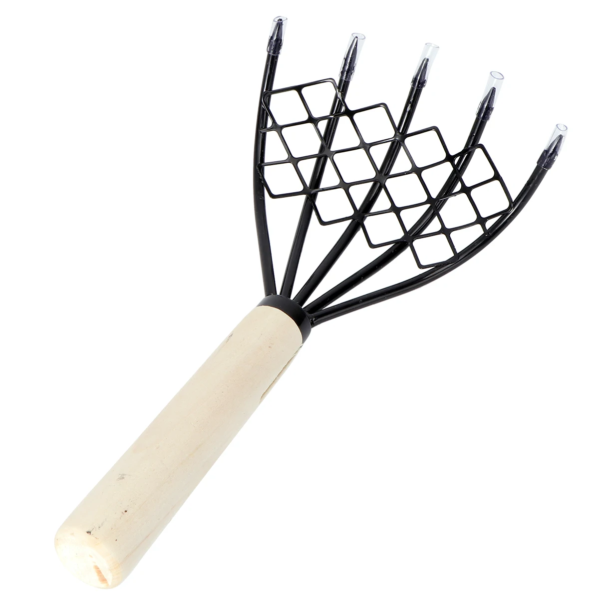 

High Carbon Steel Net Rake Seafood Digging Tool Wood Handle Sludge Scraper Rake Garden Shovel Practical Long Lasting Use