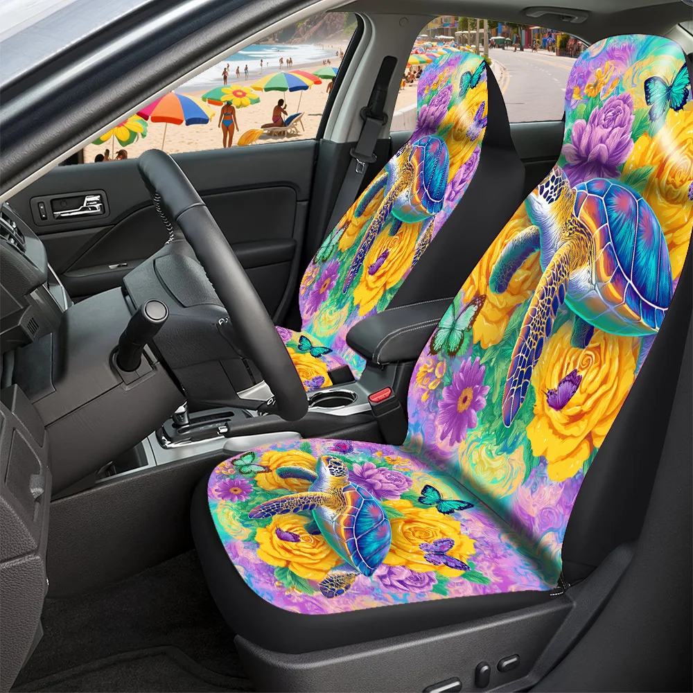 2-5 Seat Set Car Seat Covers, Spooky Halloween Festive Christmas Joyful New Year Vibrant Easter, Premium, Fit For Truck SUV Off