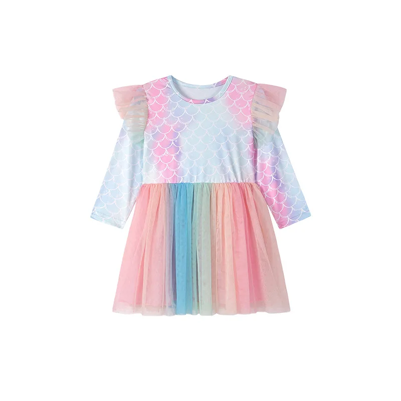 

Fashionable Girls' Dress Autumn Mesh Children's Dress Cute Baby Dress