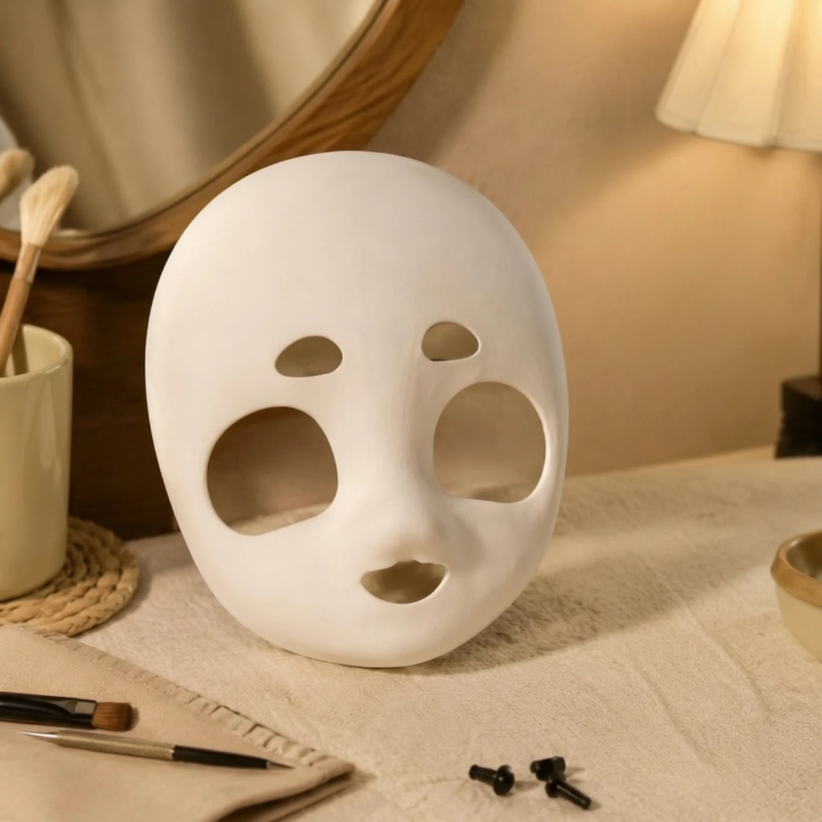 Molded Face Mask with Adjustable Inner Sporty High Quality Resin Cosplay Mask Realistic Breathable for Cosplayers