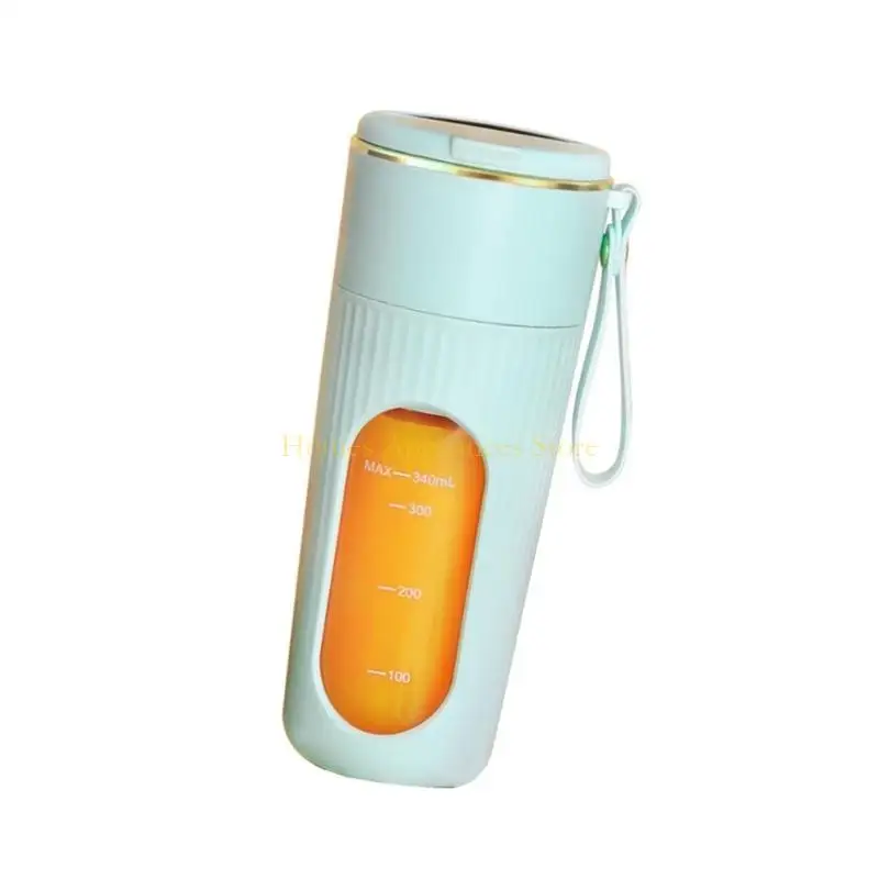 D0AB 340mlポータブルエレクトリックブレンダーUSB C充電式コードレスジューサーパワフルジューサーカップスムージージュースフードミキシング用