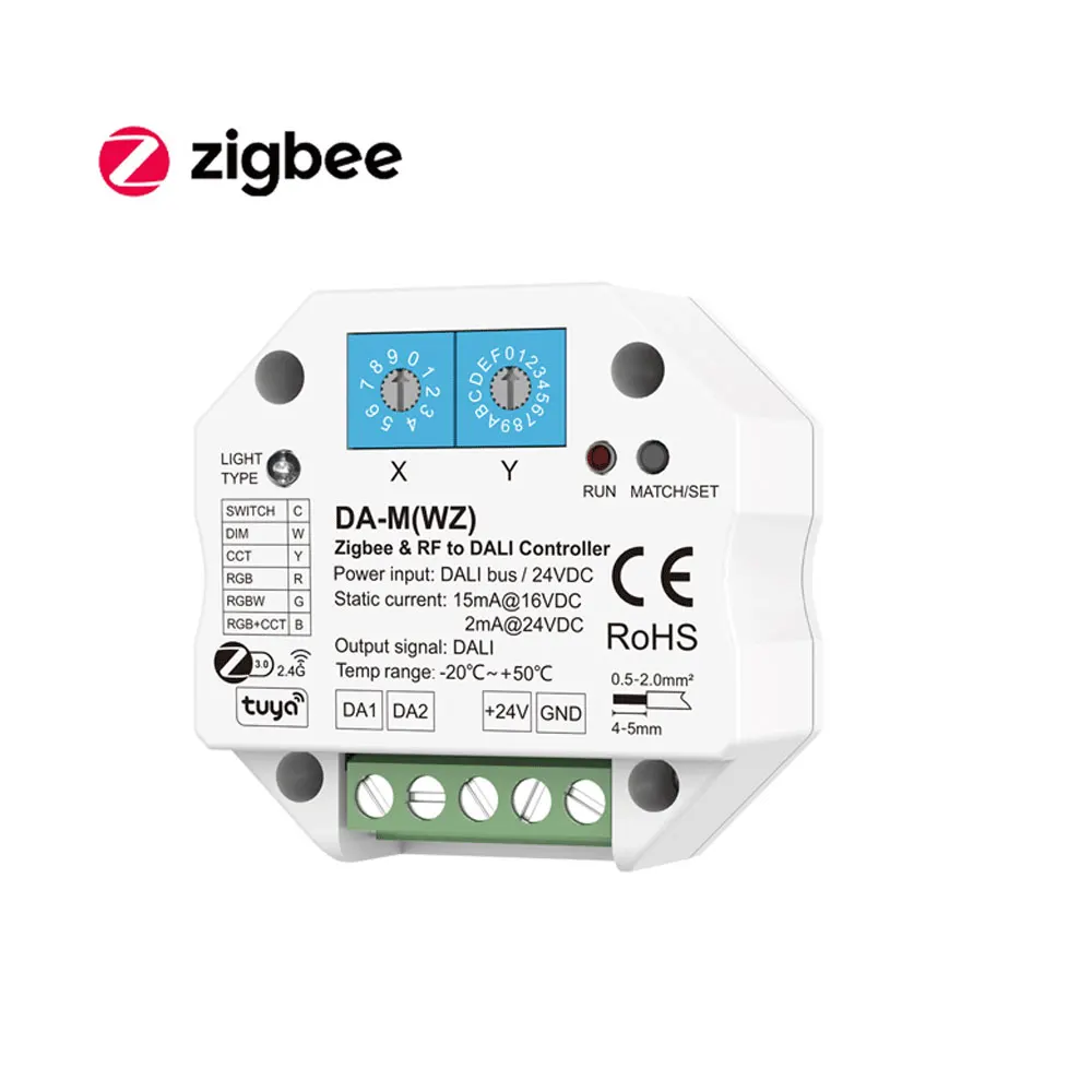 

Tuya Zigbee DALI Dimmer LED Controller 24V Single Color CCT RGBW RGBCCT Strip 2.4G Brightness Adjustment Remote Control fr Alexa