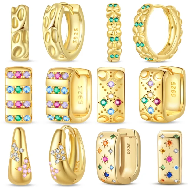 

Women's Earrings Original S925 Sterling Silver Colorful Starlight Earrings Suitable For Party Couple Gifts Fashion New Products