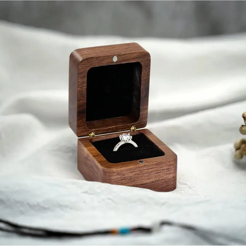 Wood Jewelry box wedding ring box Earring Rings Box Jewelry Organizer Box Luxury jewelry gift packaging Box Bracelet package