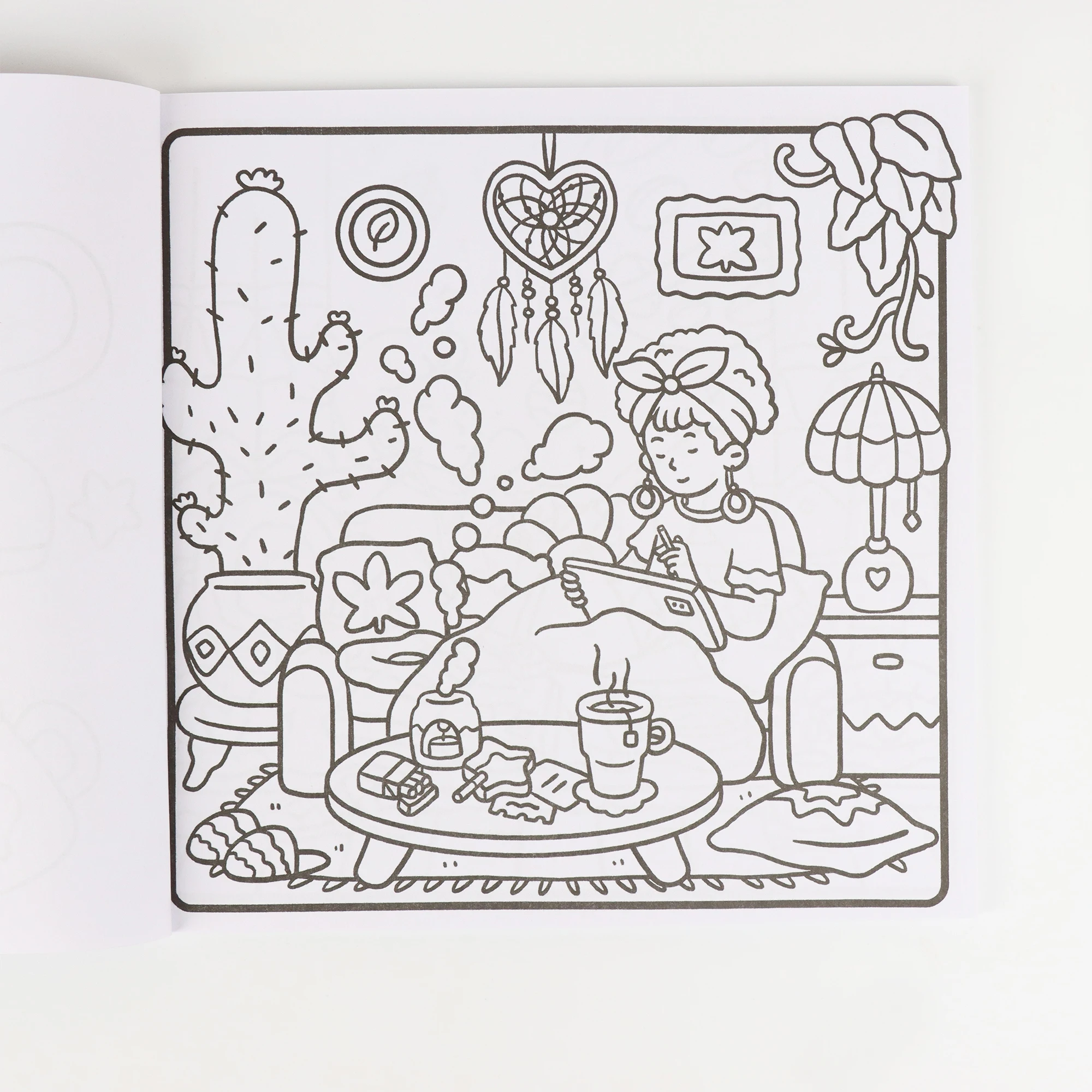 Stoner Moments: Coloring Book Featuring Cute and Cozy Daily Activities, Whimsical Drawings for Relaxation and Stress image 2