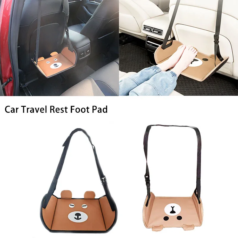 Portable Car Travel Foot Mats Car Travel Rest Foot Pad Foot Hammock Adjustable Length Adults And Children Long Flight Essentials