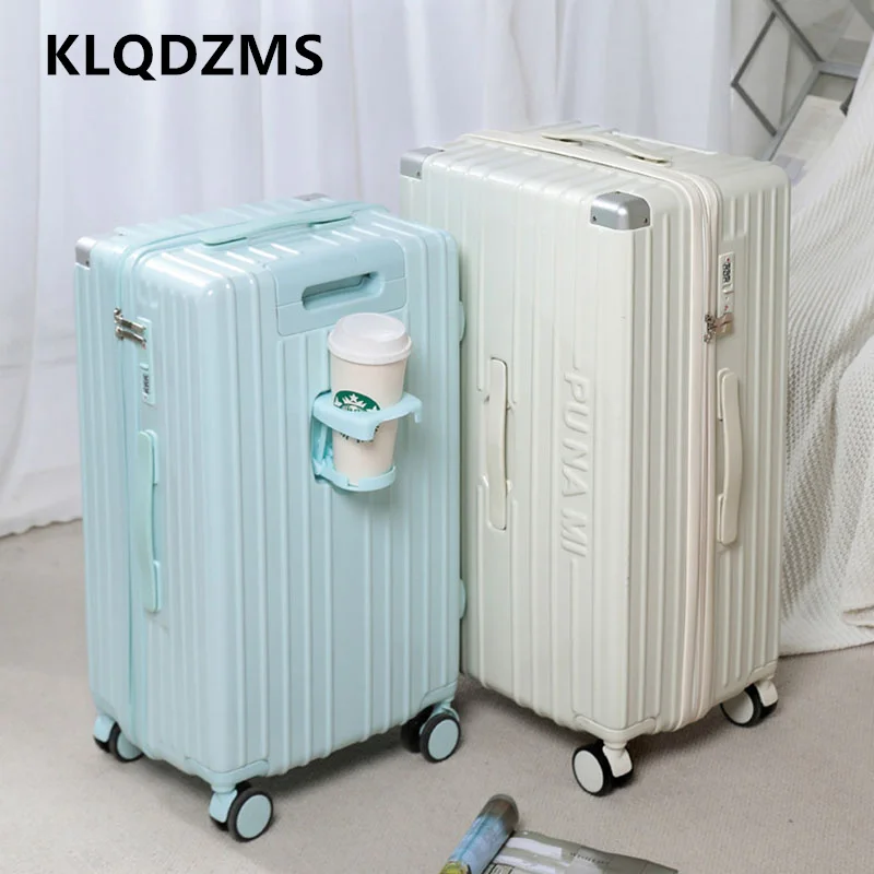 Klqdzms 20 "24" 26 "28 Zoll Koffer hochwertige Damen große Kapazität Trolley Fall Männer Boarding Box mit Rädern Roll gepäck