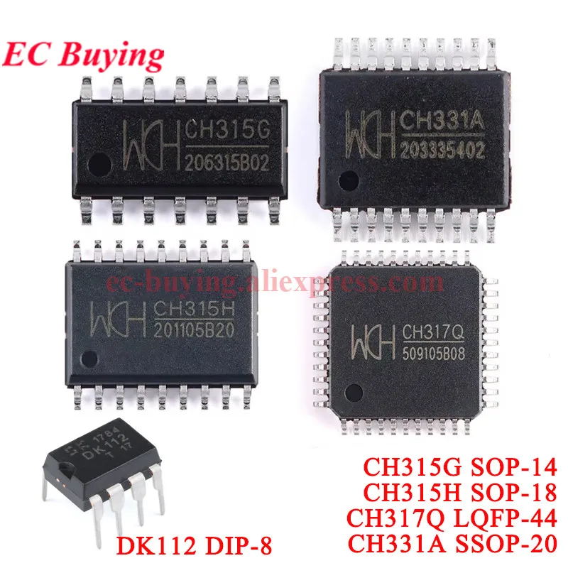 1-10Pcs CH315G USB Extension Cable CH315H USB Signal Isolation CH317Q USB2.0 Extender CH331A USB Disk Control Chip IC DK112