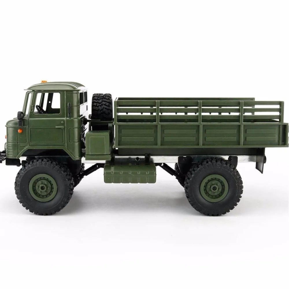 WPL B-24 Remote Control Military Truck DIY Off-Road 4WD RC Car 4 Wheel Drive Climbing GAZ-66 Vehicle for Birthday Gift Toy