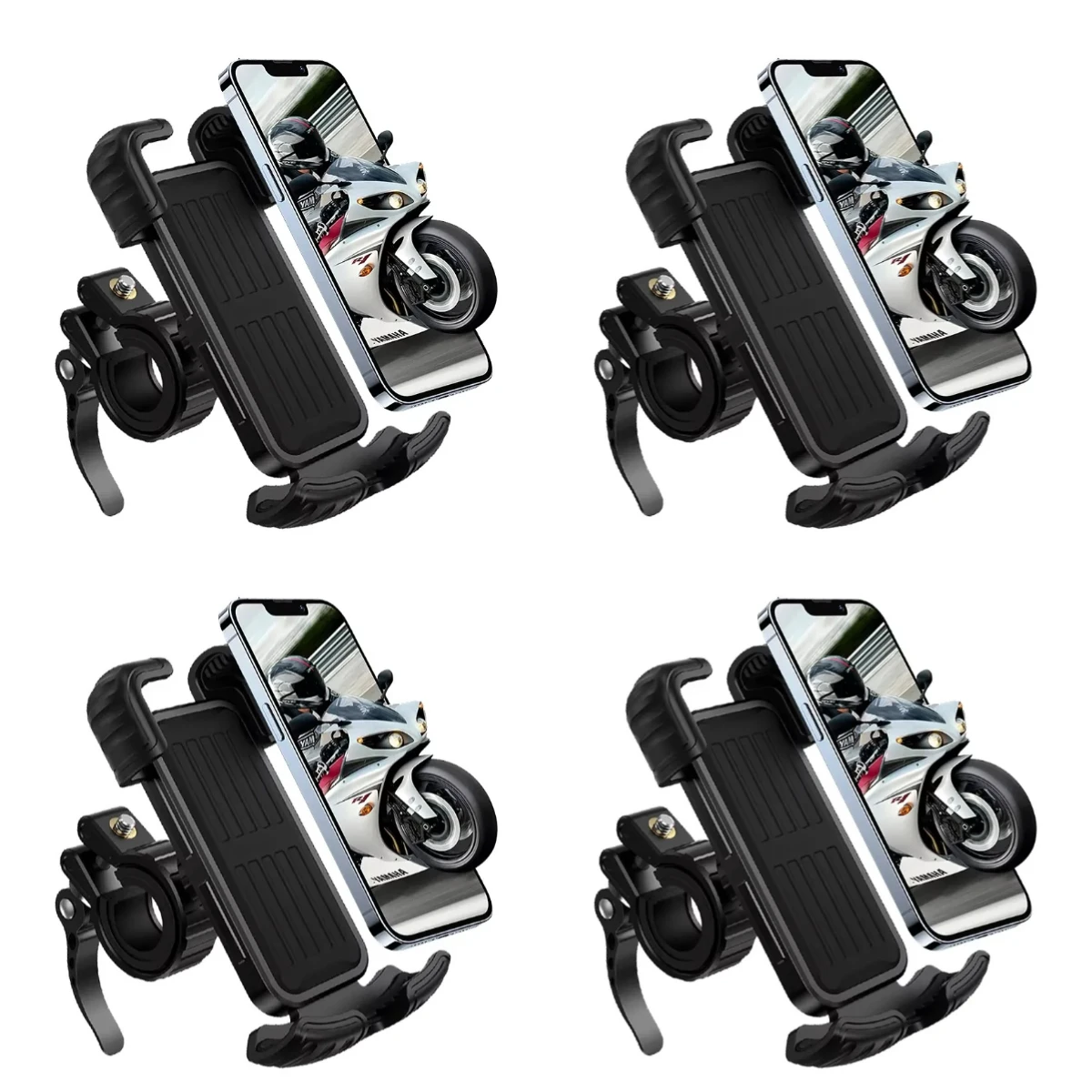 Auto-locking Bike Phone Mount Holder Motorcycle Phone Mount for Handlebar Accessories 360 Degree Rotation