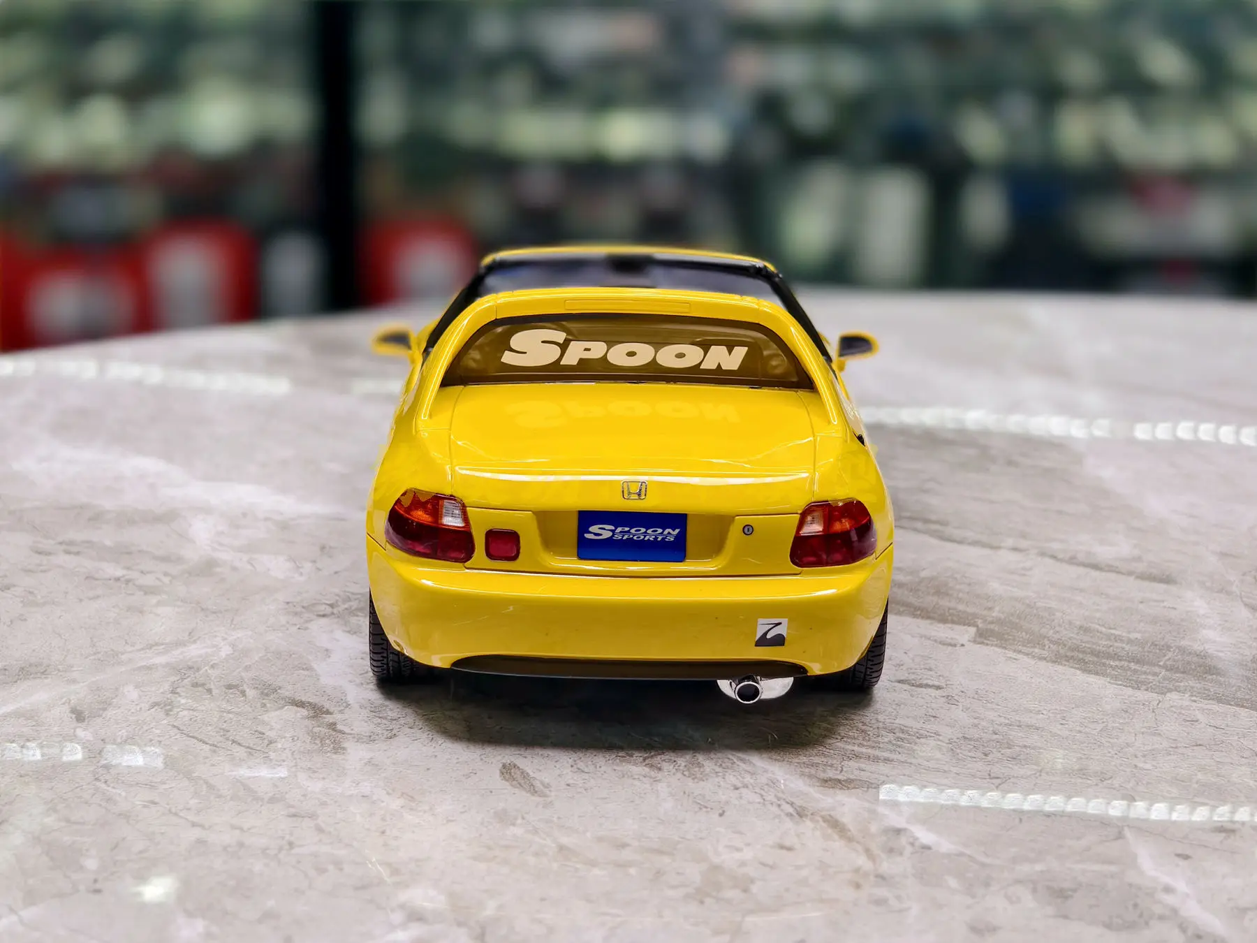 OTTO 1:18 DEL SOL SPOON PHOENIX YELLOW 1996 JDM Simulation Limited Edition Resin Metal Static Car Model Toy Gift