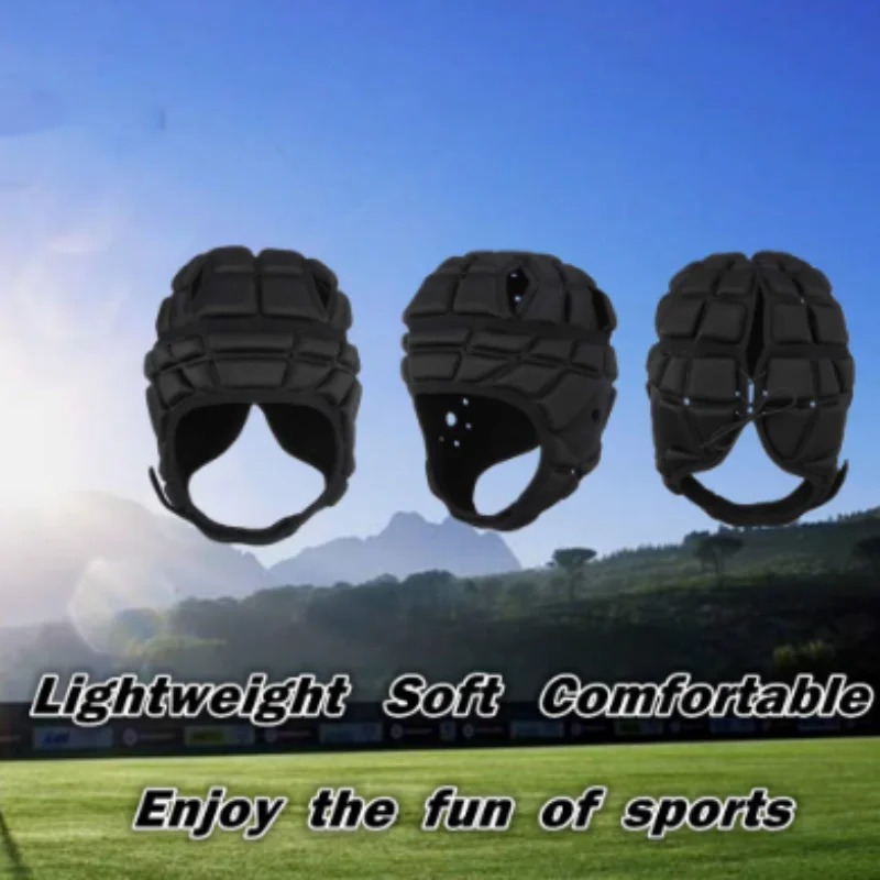 Soft Protective Helmet Soccer Cap Head Protector Youth Kids Football Helmet Training Cap Rugby Helmet Headguard Headgear