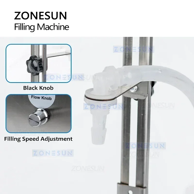 Picture 3: ZONESUN ZS-M1080S Small Automatic CNC Liquid Weighing Filling Machine For Perfume Milk Drink